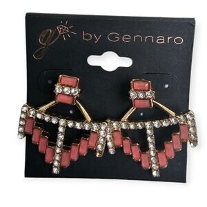 Women's Earrings Jacket earring Pink Gold Earrings NWT